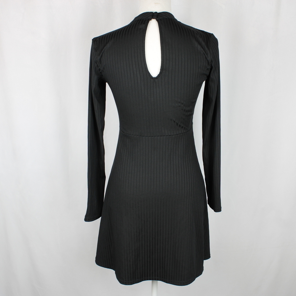 Kendall & Kylie Ribbed Choker Dress in Black Size S - Picture 5 of 6